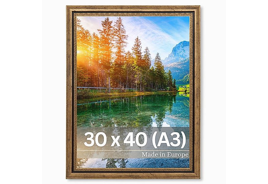 Victor (Zenith) Bilderrahmen Boho, Bilderrahmen Gold 30x40 cm, Bilderrahmen günstig online kaufen