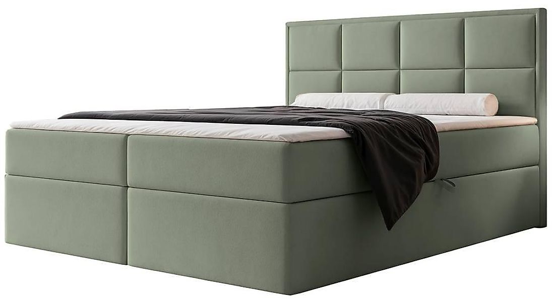 NADUVI Collection | Boxspringbett Antonia Samt mit Stauraum 140x200 günstig online kaufen