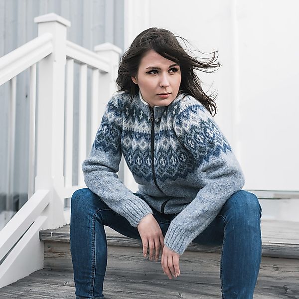 KIDKA Cardigan - Nordische Damen Woll-Strickjacke günstig online kaufen