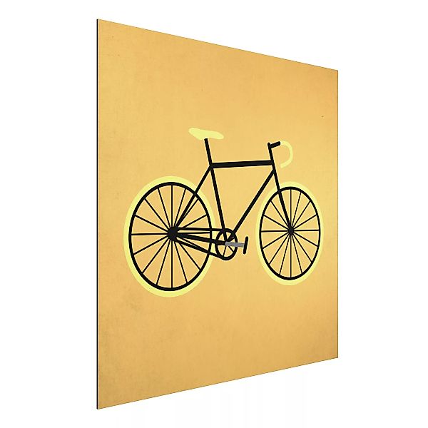 Alu-Dibond Bild Fahrrad in Gelb günstig online kaufen