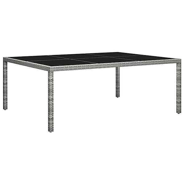 vidaXL Garten-Esstisch Grau 200x150x74 cm Poly Rattan 46130 günstig online kaufen