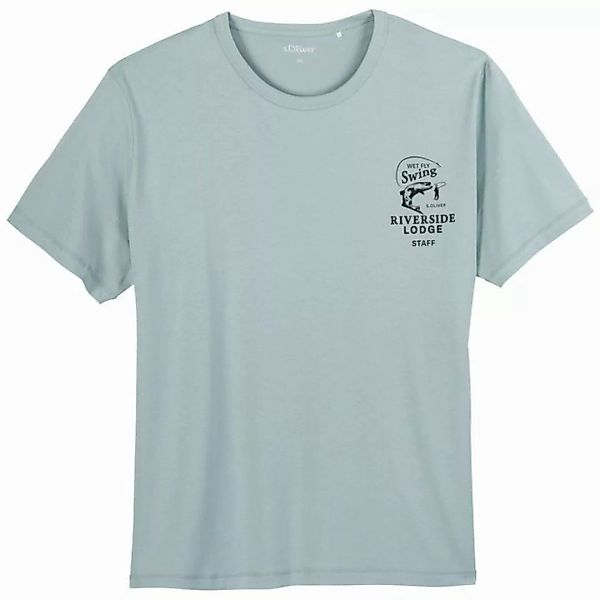 s.Oliver Rundhalsshirt s.Oliver Übergrößen T-Shirt mint Riverside Lodge günstig online kaufen