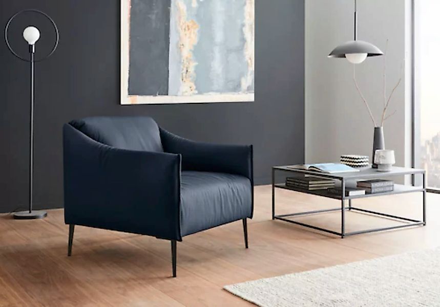 W.SCHILLIG Cocktailsessel "sally", mit Metallfüßen in Schwarz pulverbeschic günstig online kaufen