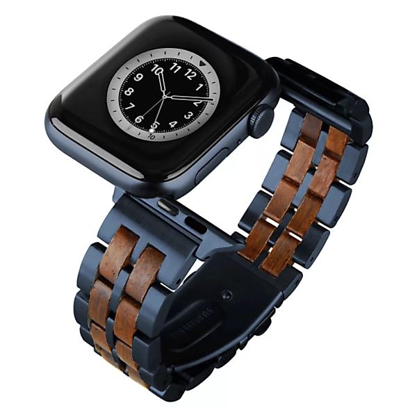 Laimer Smartwatch Uhrband Atlanta - Nussholz - Kompatibel Mit Apple Watch günstig online kaufen