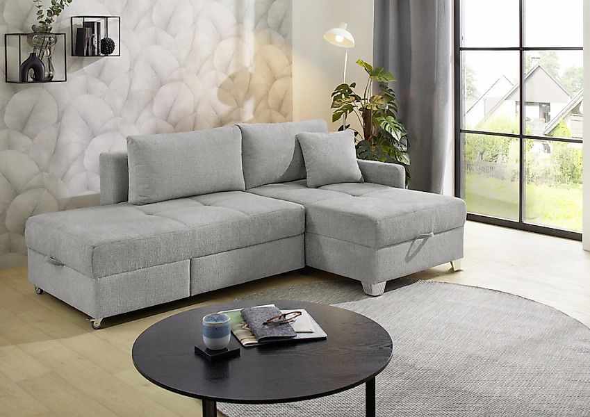 Jockenhöfer Gruppe Ecksofa "Lemberg L-Form, B: 232 cm, Dreh-Schwenk-Ottoman günstig online kaufen