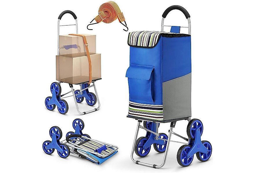 POPOLIC Einkaufstrolley Transporttrolley Verbesserter faltbarer Einkaufstro günstig online kaufen