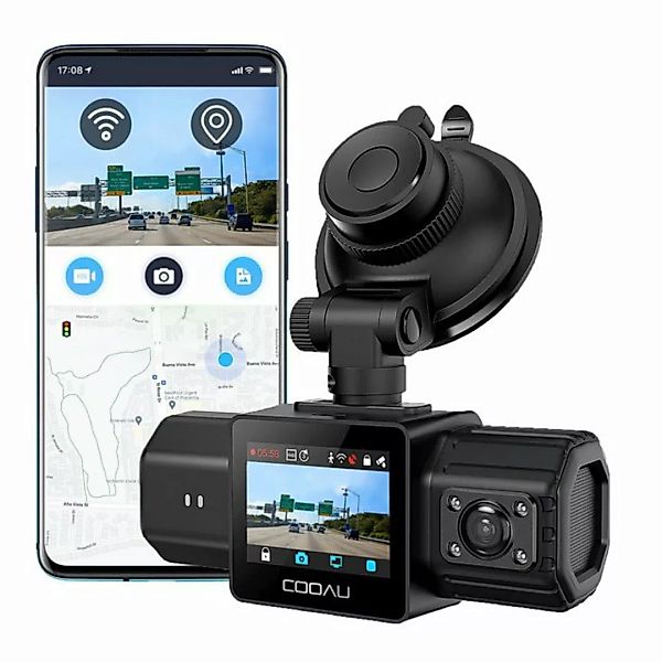 COOAU Dashcam Auto Vorne Hinten und Innen Mit GPS Dash Cam Auto Recorder Da günstig online kaufen