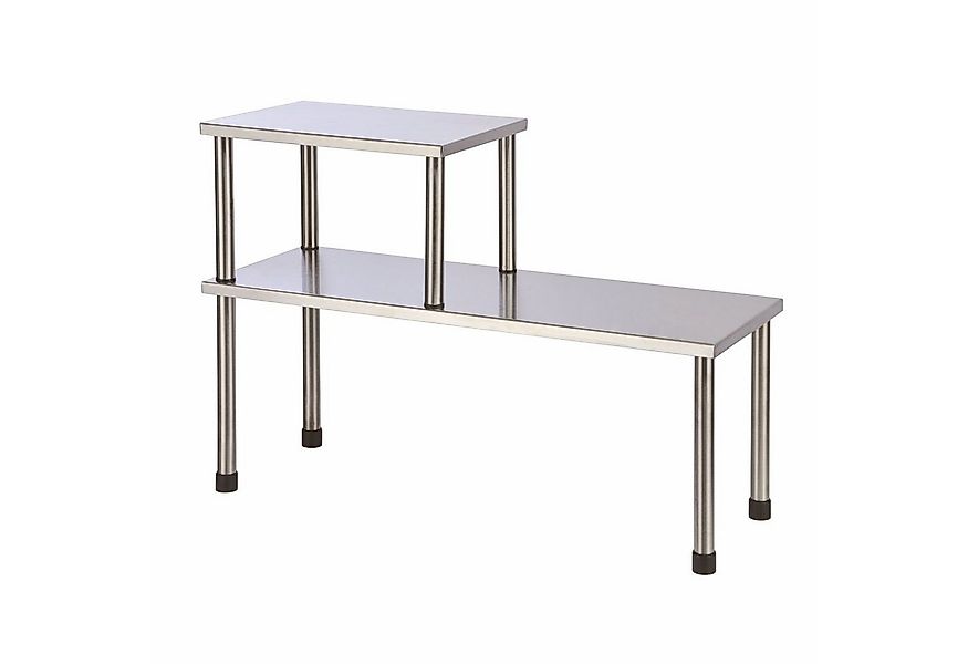 Spetebo Küchenregal Edelstahl Küchenregal für die Arbeitsplatte, Stück 1-tl günstig online kaufen