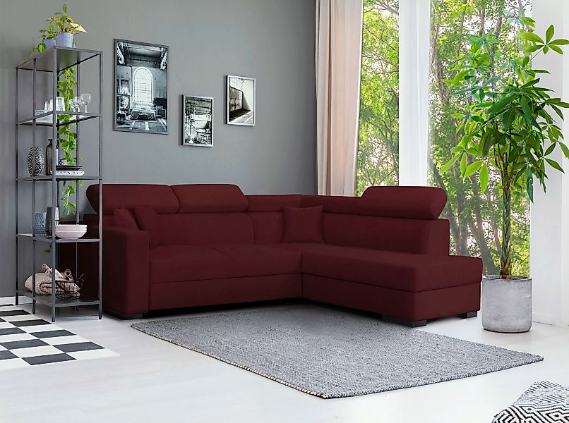 Home affaire Ecksofa "Tulio L-Form", wahlweise mit Bettfunktion und Bettkas günstig online kaufen