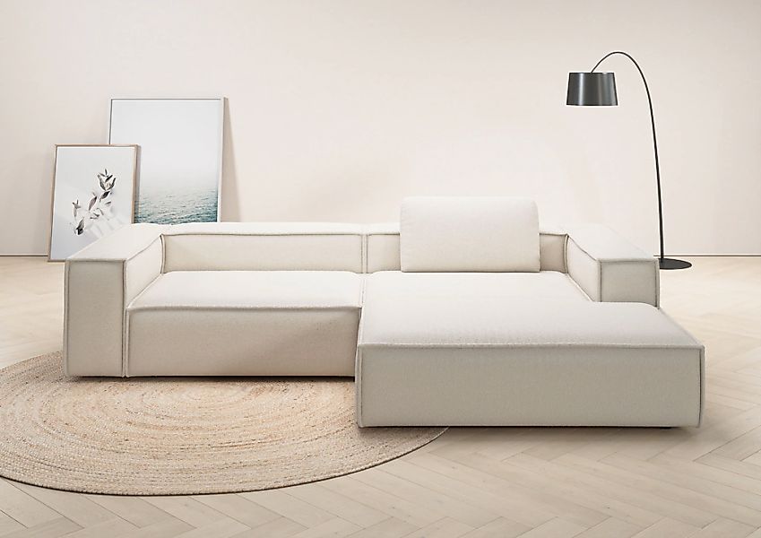 Home affaire Ecksofa "Watertown, modernes XXL L-Form, 306 cm breit" Großzüg günstig online kaufen