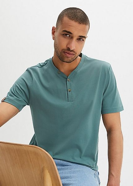 bonprix Henleyshirt (Packung, 2-tlg) Regular fit, mit Ausschnitt im Henley- günstig online kaufen
