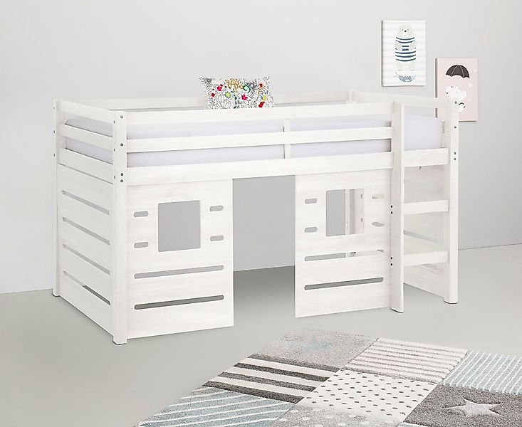 OTTO home Hochbett "Alpi" aus Kiefernholz, inklusive Leiter und Panel, Auße günstig online kaufen