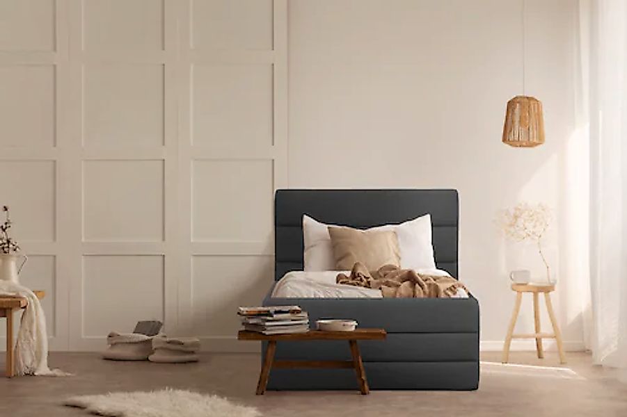 OTTO products Polsterbett "Merrit" Quernaht im Kopf- und Fußteil, in 5 Brei günstig online kaufen