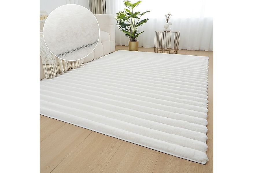 my home Teppich Melanie, Kunstfellteppich, besonders weich, Hoch-Tief-Effek günstig online kaufen