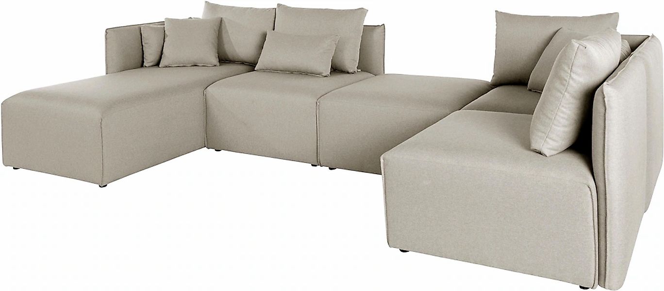 OTTO home Wohnlandschaft "Nöre U-Form" 5 Teile, in vielen Bezugsqualitäten günstig online kaufen
