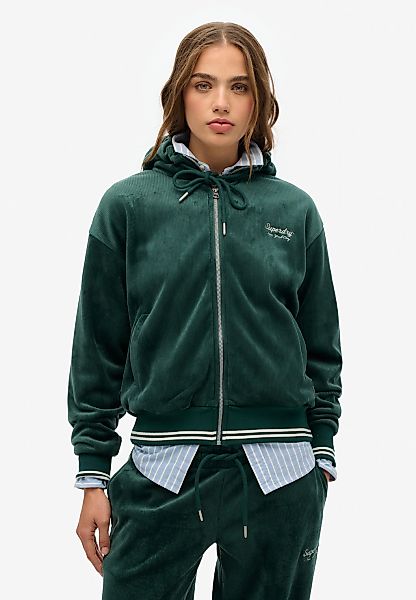 Superdry Kapuzensweatjacke "COUNTRY CLUB VELOUR ZIP HOOD" günstig online kaufen