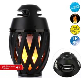 Näve LED-Außentischleuchte Muna mit Bluetooth-Speaker Schwarz Ø 10 cm x 16, günstig online kaufen