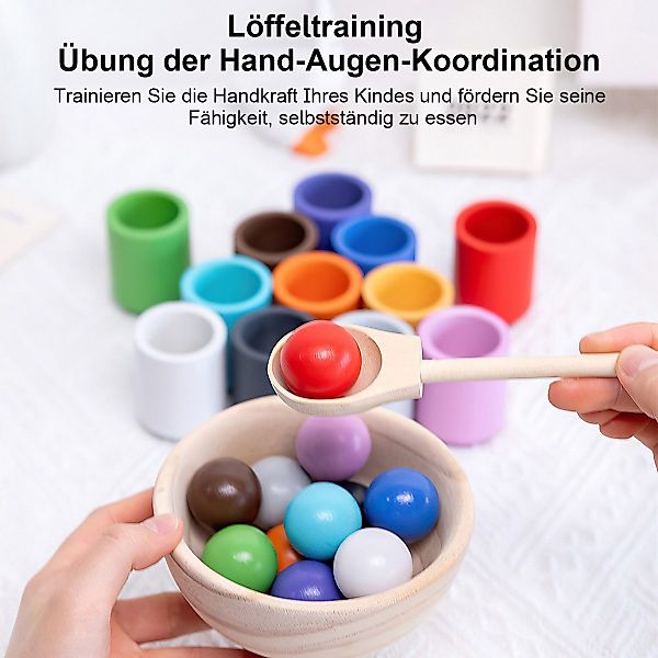 Novzep Lernspielzeug Hochwertiges Holzspielzeug Montessori-Farblernspiele günstig online kaufen