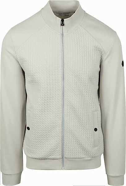 No Excess-Strickjacke Zipper Jacquard Chalk - Größe 3XL günstig online kaufen