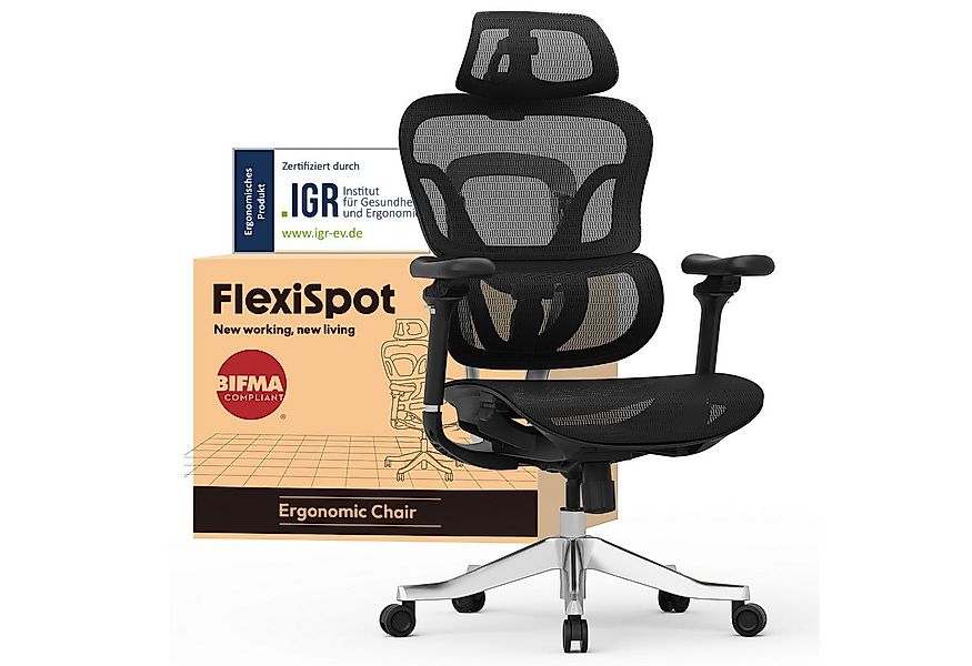 FLEXISPOT Bürostuhl ErgoX, Schreibtischstuhl Premium Ergonomischer (Rückenl günstig online kaufen