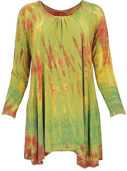 Guru-Shop Longbluse Batik langarm Tunika, Hippie chic - lemon alternative B günstig online kaufen