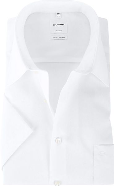 OLYMP Luxor Hemd Comfort Fit Weiß Kurzarm - Größe 46 günstig online kaufen