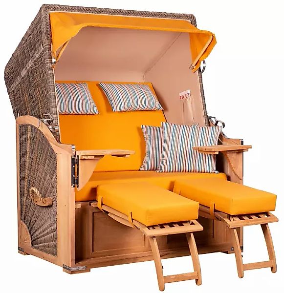Strandkorb Nordstrand Teak PE grey Dessin 586 günstig online kaufen