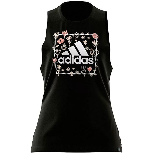 Adidas Soft Firl Ärmelloses T-shirt M Black / White günstig online kaufen