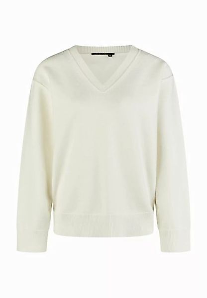 MARC AUREL Blusenshirt Pullover mit V-Ausschnitt offwhite günstig online kaufen