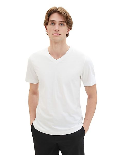 TOM TAILOR T-Shirt mit V-Ausschnitt günstig online kaufen