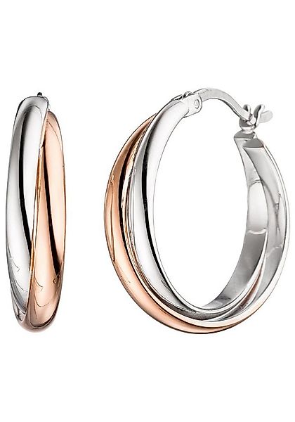 JOBO Paar Creolen, 925 Silber bicolor vergoldet günstig online kaufen