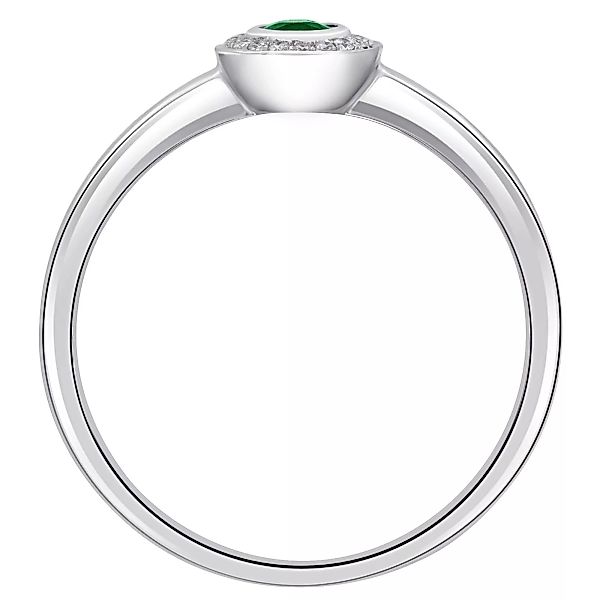ONE ELEMENT Diamantring "0,04 ct Diamant Brillant Smaragd Ring aus 585 Weiß günstig online kaufen