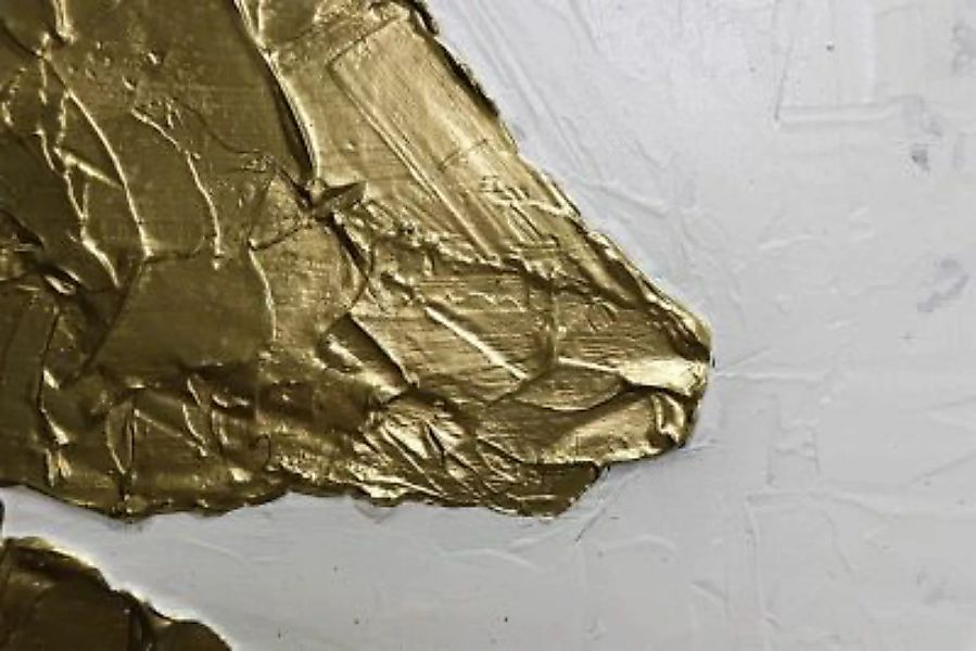 YS-Art™ "Gemälde Acryl ""Goldene Würde II"" handgemalt auf Leinwand 90x90 c günstig online kaufen