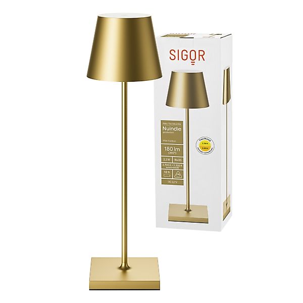 SIGOR LED Tischleuchte Stilvolle Akku-Tischlampe Nuindie günstig online kaufen