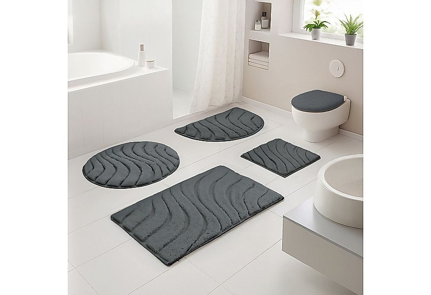 OTTO home Badematte Levii, Badvorleger, Badezimmer Teppich, sehr weich, Höh günstig online kaufen