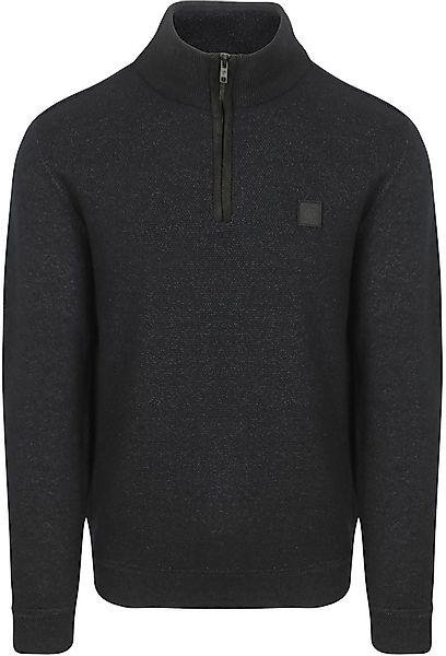 Petrol Half Zip Pullover Melange Navy - Größe XXL günstig online kaufen