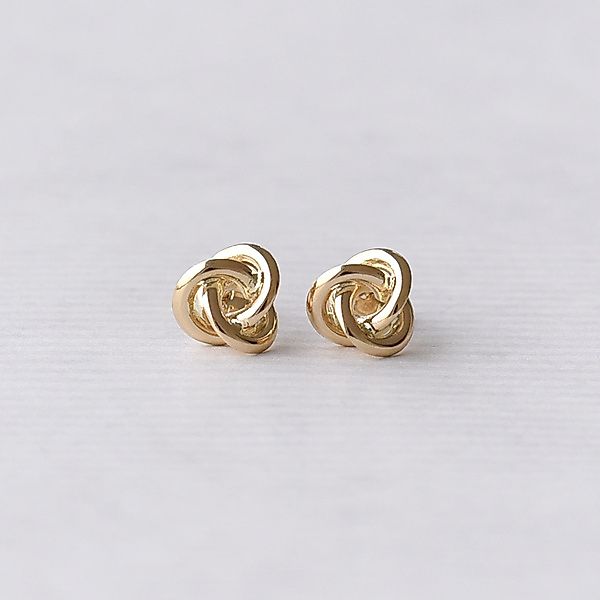 Goldene Ohrringe In Knotenform Tenzan günstig online kaufen