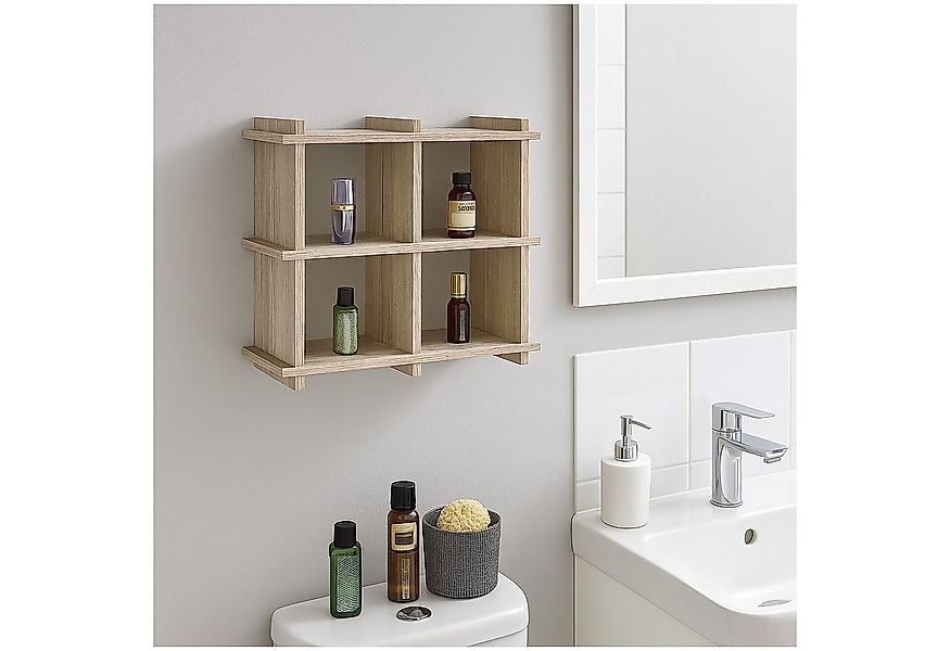 HTI-Living Wandregal Wandregal 4 Fächer Altona Sonoma, Stück, Würfelregal S günstig online kaufen