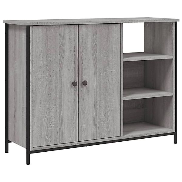 vidaXL Sideboard Grau Sonoma 100x33x75 cm Holzwerkstoff 835552 günstig online kaufen