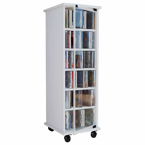 VCM Media-Regal "Holz CD DVD Stand Regal Schrank Valenza Glastür" günstig online kaufen