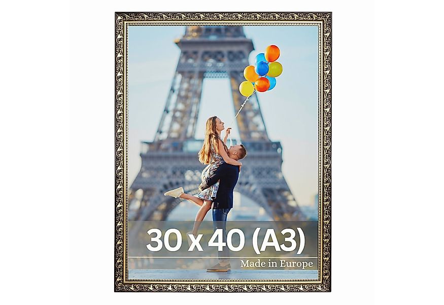Victor (Zenith) Bilderrahmen Vinci, Bilderrahmen A3 30x40 cm Schwarz Gold, günstig online kaufen