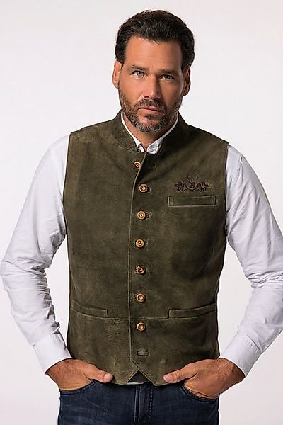 JP1880 Steppweste Weste Ziegen Veloursleder Tracht Stehkragen günstig online kaufen