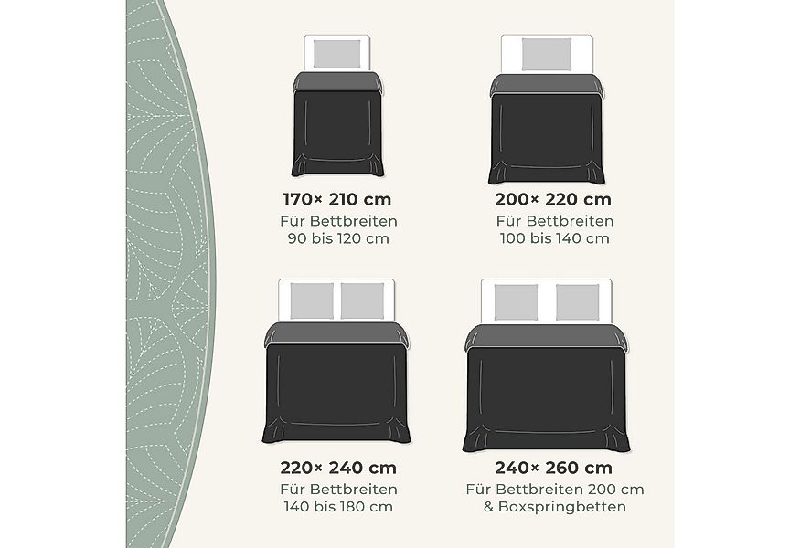 Gräfenstayn Tagesdecke Gräfenstayn Premium Tagesdecke mit nahtloser Steppun günstig online kaufen