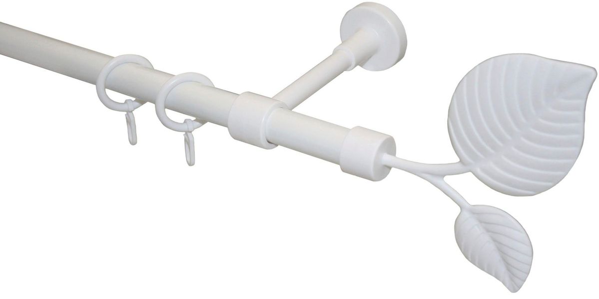 GARESA Gardinenstange "BLATT" Ø 20 mm 1 läufig-läufig Wunschmaßlänge Vorhan günstig online kaufen