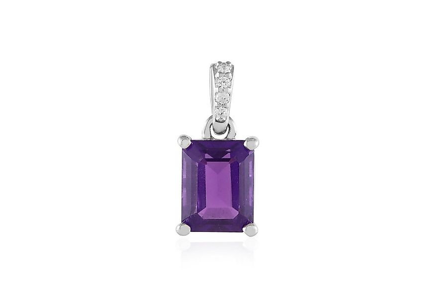 Cavill Kettenanhänger Cavill Sambia-Amethyst 2,009 ct Platin 925 Silber Zir günstig online kaufen