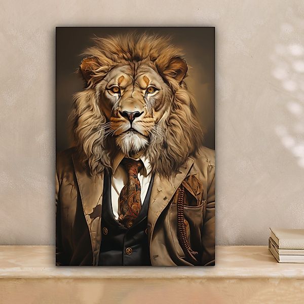 OneMillionCanvasses® Leinwandbild Vintage - Löwe - günstig online kaufen