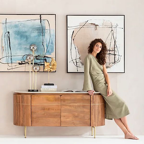 Kare Design Bild mit Rahmen »Gerahmtes Bild Dust Blau« günstig online kaufen