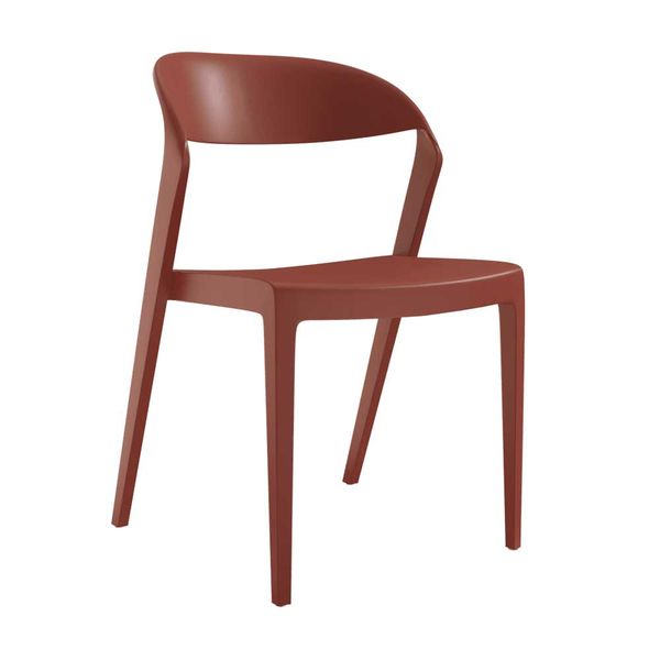 Gartenstuhl In- und Outdoorstuhl in Ziegel Rot aus Kunststoff (2er Set) günstig online kaufen