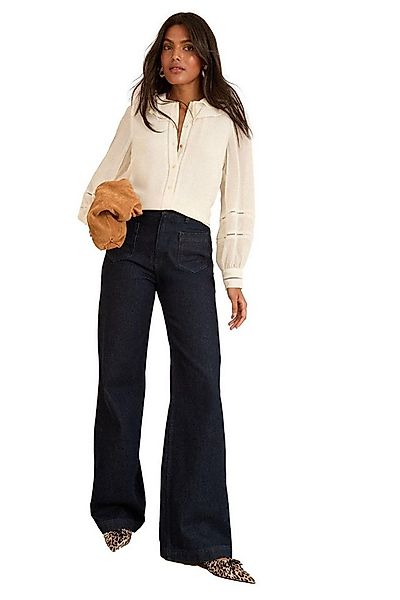 Love & Roses Langarmbluse Love & Roses Bluse mit Rüschenkragen, Regular (1- günstig online kaufen