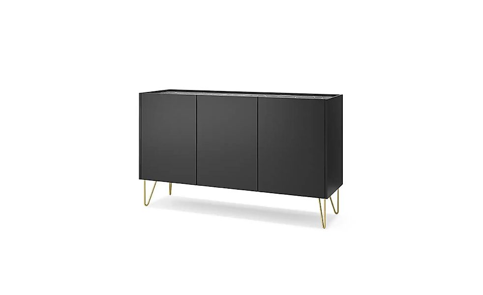 Sideboard  Harmony ¦ schwarz ¦ Maße (cm): B: 144 H: 83 Kommoden & Sideboard günstig online kaufen